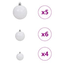 vidaXL Mesterséges, előre világított karácsonyi fa Fekete 120 cm PVC