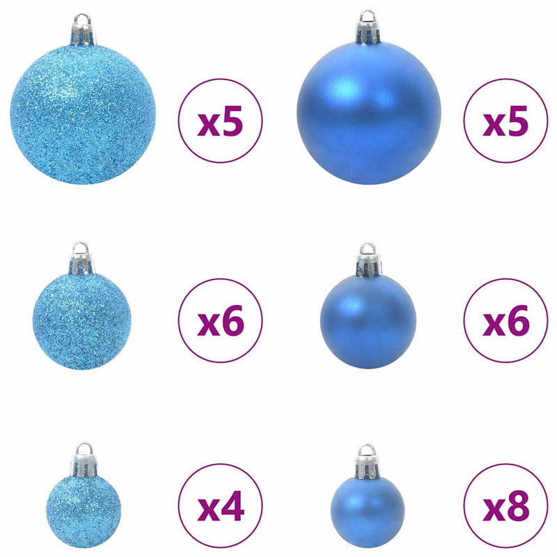 vidaXL Mesterséges, előre világított karácsonyi fa Ezüst 120 cm PET