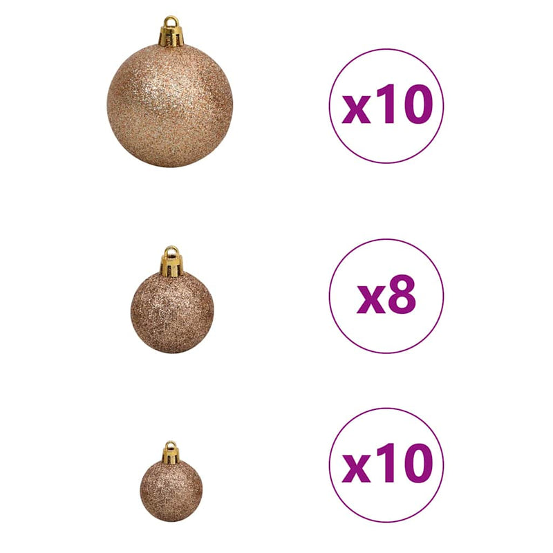 vidaXL Mesterséges, előre világított karácsonyi fa Ezüst 210 cm PET