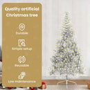 vidaXL Mesterséges, előre világított karácsonyi fa Ezüst 240 cm PET