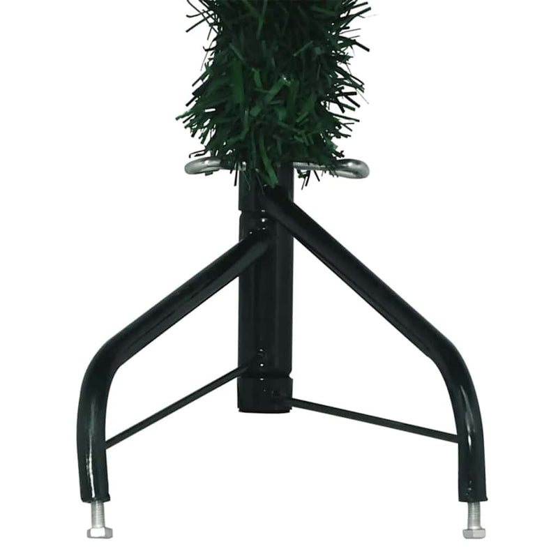 vidaXL Sarok Műkarácsonyfa 300 LED-del Zöld 180 cm PVC és fém