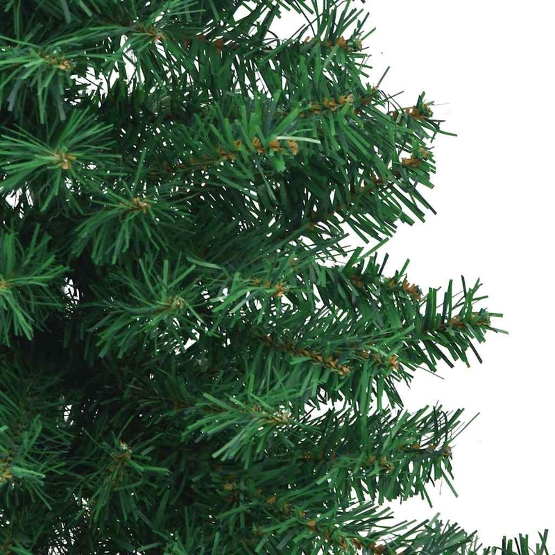 vidaXL Sarok Műkarácsonyfa 300 LED-del Zöld 180 cm PVC és fém