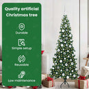 vidaXL Sarok Műkarácsonyfa 300 LED-del Zöld 180 cm PVC és fém
