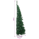 vidaXL Sarok Műkarácsonyfa 300 LED-del Zöld 210 cm PVC és fém