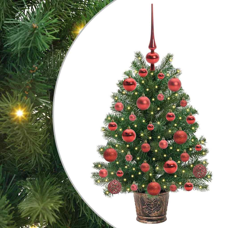 vidaXL Mű karácsonyfa 150 LED-del állvánnyal Zöld 75 cm PE és PVC