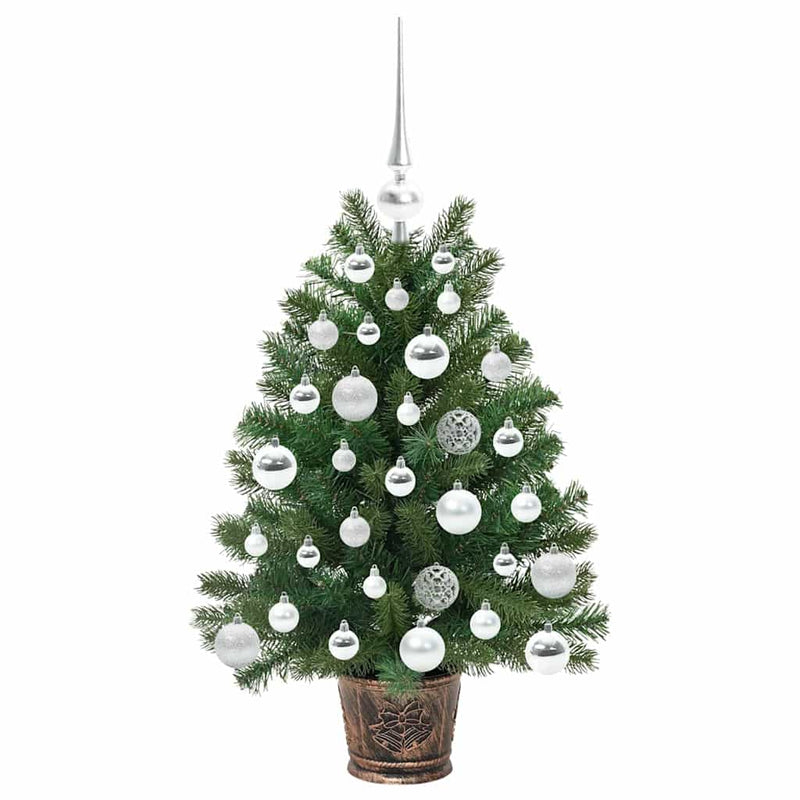 vidaXL Mű karácsonyfa 150 LED-del állvánnyal Zöld 75 cm PE és PVC