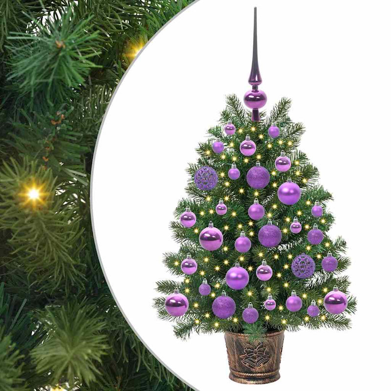 vidaXL Mű karácsonyfa 150 LED-del állvánnyal Zöld 75 cm PE és PVC