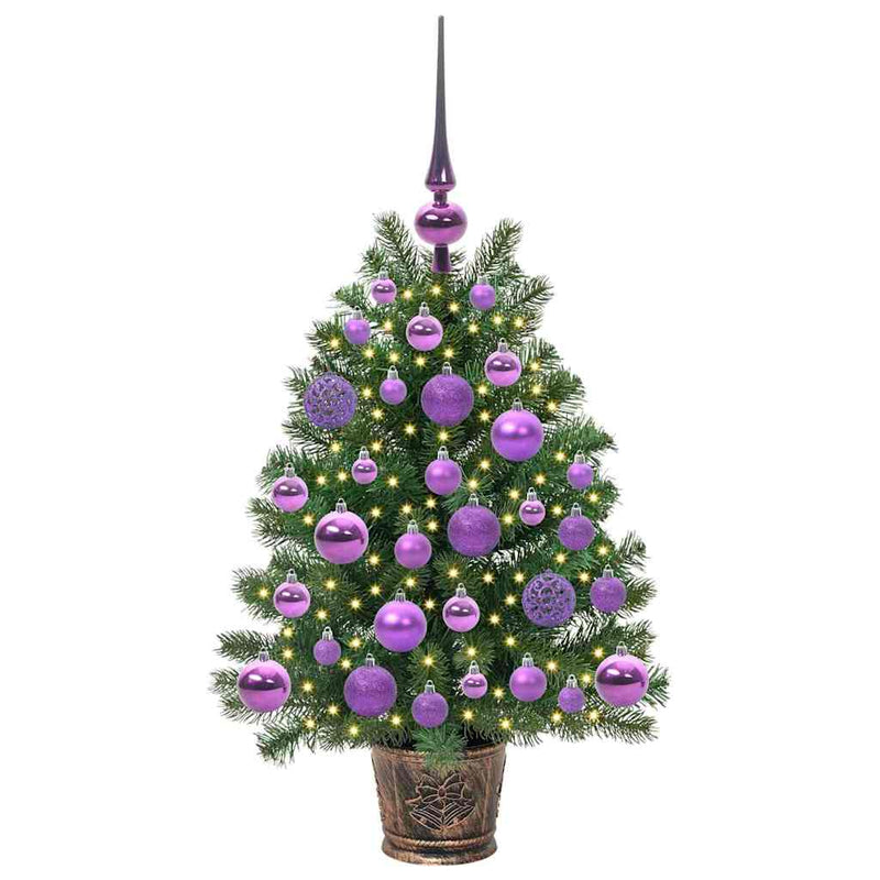 vidaXL Mű karácsonyfa 150 LED-del állvánnyal Zöld 75 cm PE és PVC
