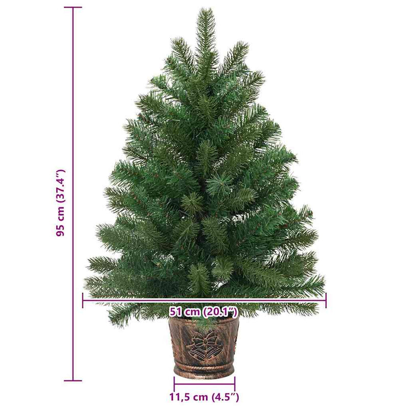vidaXL Mű karácsonyfa 150 LED-del állvánnyal Zöld 95 cm PE és PVC