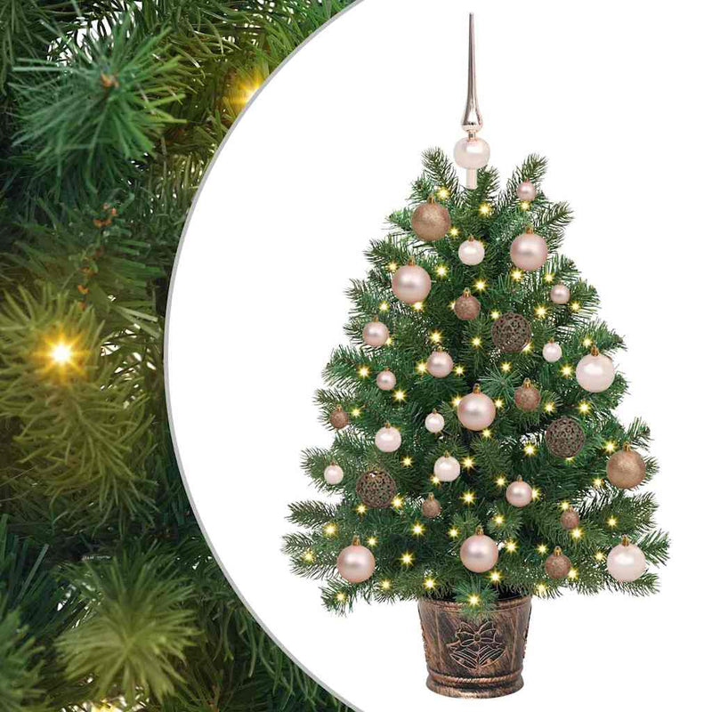 vidaXL Mű karácsonyfa 150 LED-del állvánnyal Zöld 95 cm PE és PVC