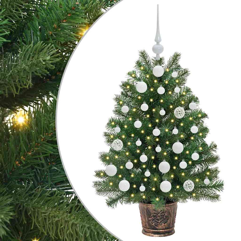 vidaXL Mű karácsonyfa 150 LED-del állvánnyal Zöld 95 cm PE és PVC