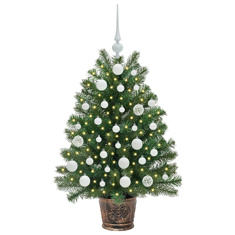 vidaXL Mű karácsonyfa 150 LED-del állvánnyal Zöld 95 cm PE és PVC
