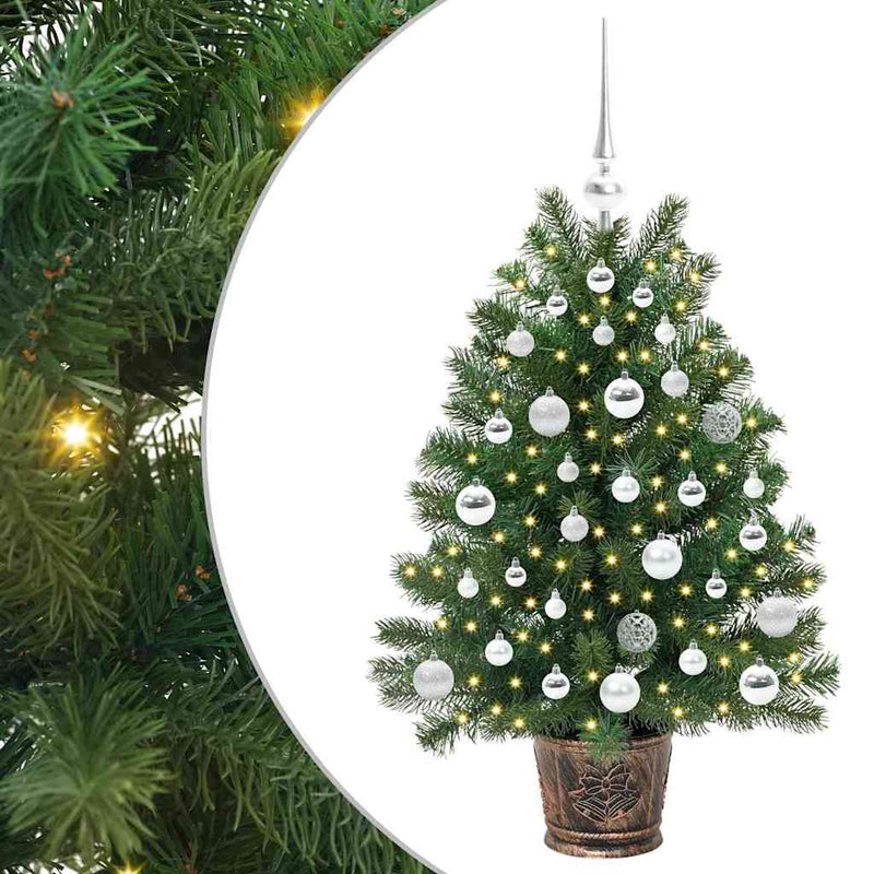 vidaXL Mű karácsonyfa 150 LED-del állvánnyal Zöld 95 cm PE és PVC