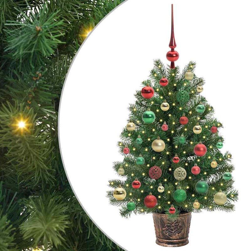 vidaXL Mű karácsonyfa 150 LED-del állvánnyal Zöld 95 cm PE és PVC