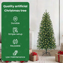 vidaXL Mű karácsonyfa 150 LED-del állvánnyal Zöld 120 cm PE és PVC