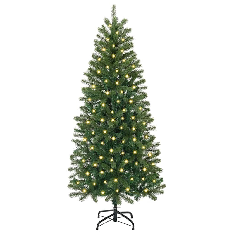 vidaXL Mű karácsonyfa 150 LED-del állvánnyal Zöld 120 cm PE és PVC