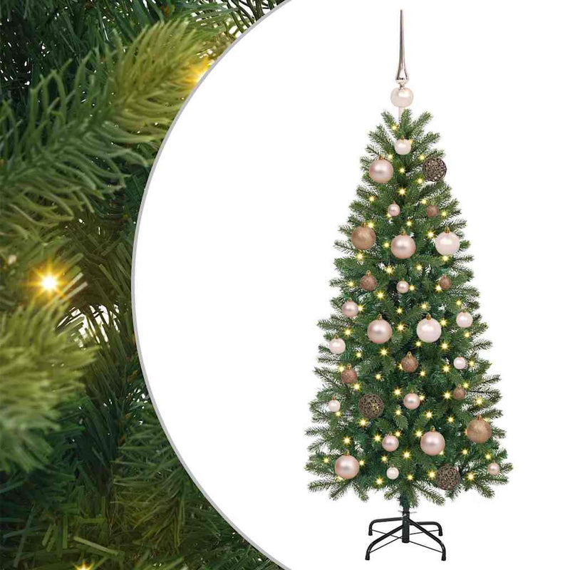 vidaXL Mű karácsonyfa 150 LED-del állvánnyal Zöld 120 cm PE és PVC