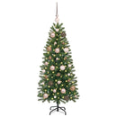 vidaXL Mű karácsonyfa 150 LED-del állvánnyal Zöld 120 cm PE és PVC