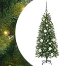 vidaXL Mű karácsonyfa 150 LED-del állvánnyal Zöld 120 cm PE és PVC