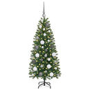 vidaXL Mű karácsonyfa 150 LED-del állvánnyal Zöld 120 cm PE és PVC
