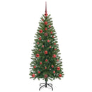 vidaXL Mű karácsonyfa 150 LED-del állvánnyal Zöld 120 cm PE és PVC