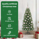vidaXL Mű karácsonyfa 150 LED-del állvánnyal Zöld 120 cm PE és PVC