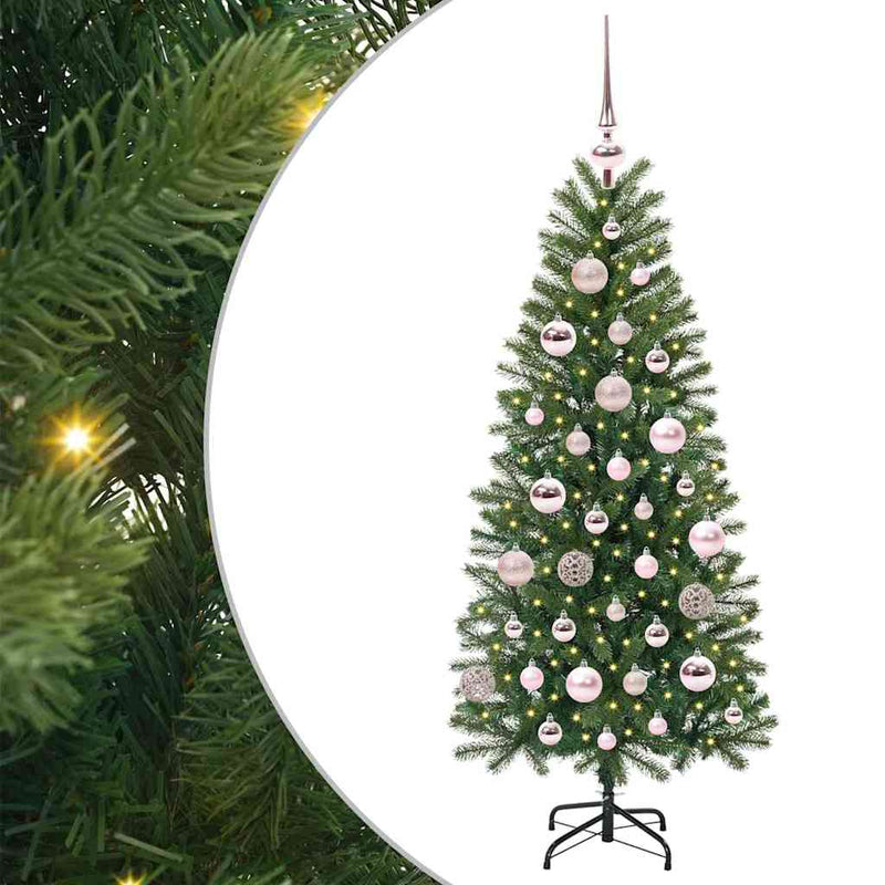 vidaXL Mű karácsonyfa 150 LED-del állvánnyal Zöld 120 cm PE és PVC