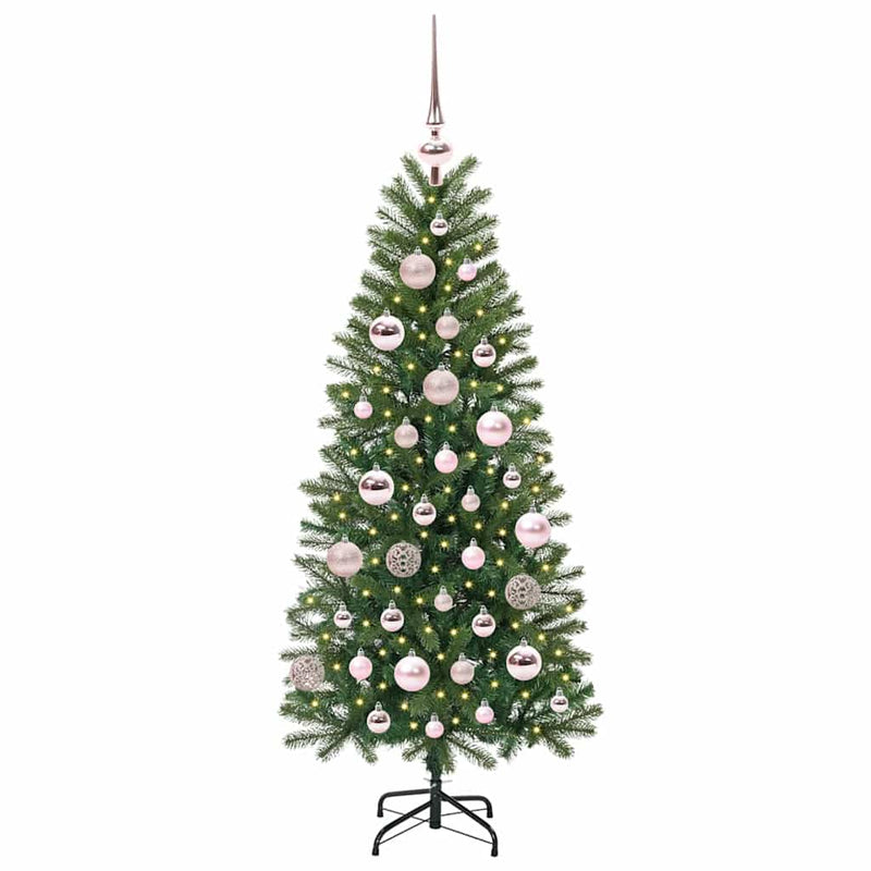 vidaXL Mű karácsonyfa 150 LED-del állvánnyal Zöld 120 cm PE és PVC