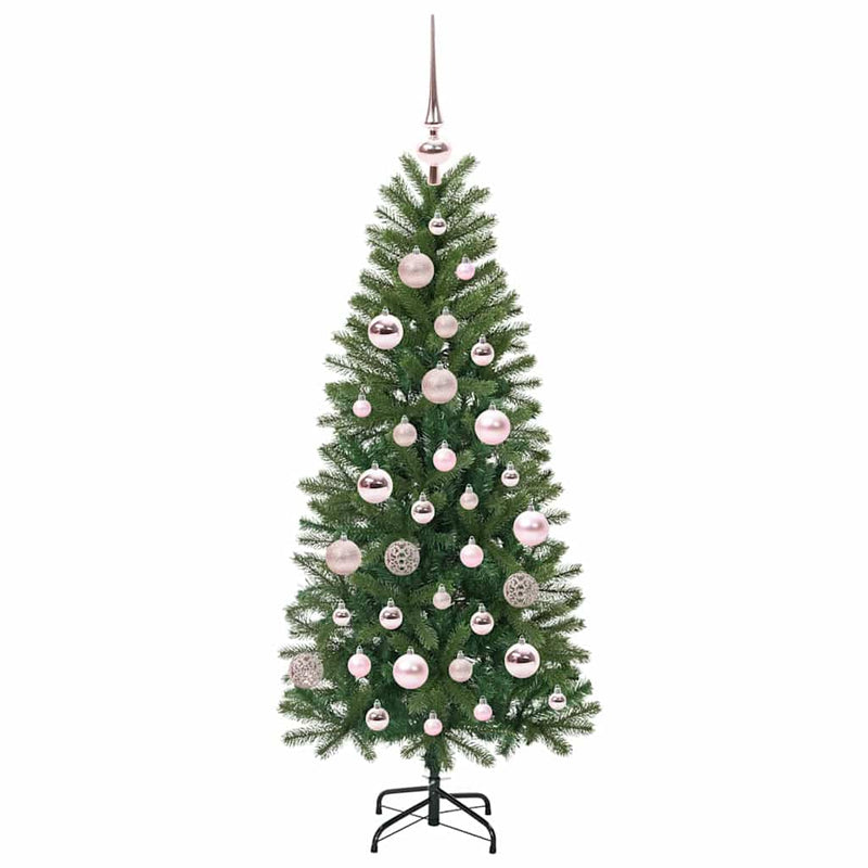 vidaXL Mű karácsonyfa 150 LED-del állvánnyal Zöld 120 cm PE és PVC