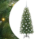 vidaXL Mű karácsonyfa 150 LED-del állvánnyal Zöld 120 cm PE és PVC
