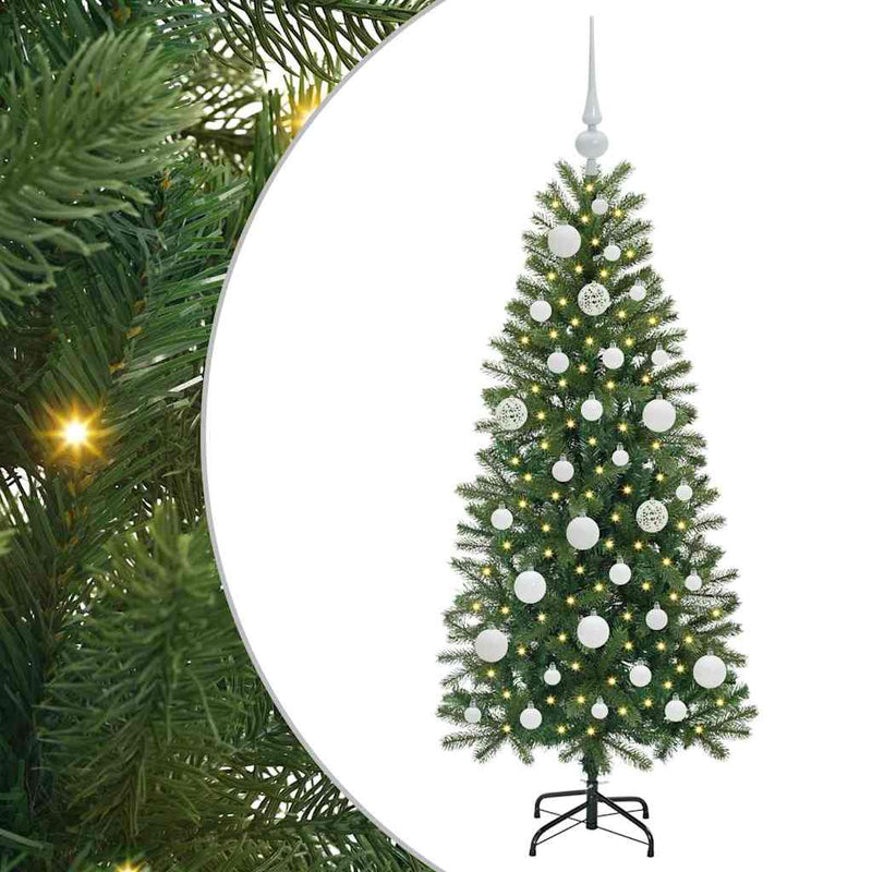 vidaXL Mű karácsonyfa 150 LED-del állvánnyal Zöld 120 cm PE és PVC