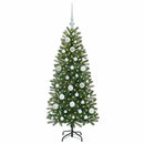 vidaXL Mű karácsonyfa 150 LED-del állvánnyal Zöld 120 cm PE és PVC