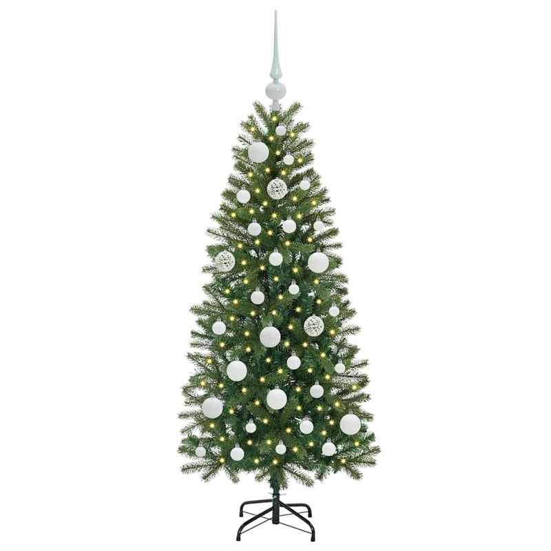 vidaXL Mű karácsonyfa 150 LED-del állvánnyal Zöld 120 cm PE és PVC