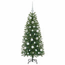 vidaXL Mű karácsonyfa 150 LED-del állvánnyal Zöld 120 cm PE és PVC