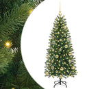 vidaXL Mű karácsonyfa 150 LED-del állvánnyal Zöld 120 cm PE és PVC