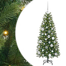 vidaXL Mű karácsonyfa 150 LED-del állvánnyal Zöld 120 cm PE és PVC