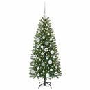 vidaXL Mű karácsonyfa 150 LED-del állvánnyal Zöld 120 cm PE és PVC