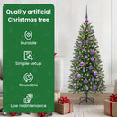 vidaXL Mű karácsonyfa 150 LED-del állvánnyal Zöld 120 cm PE és PVC