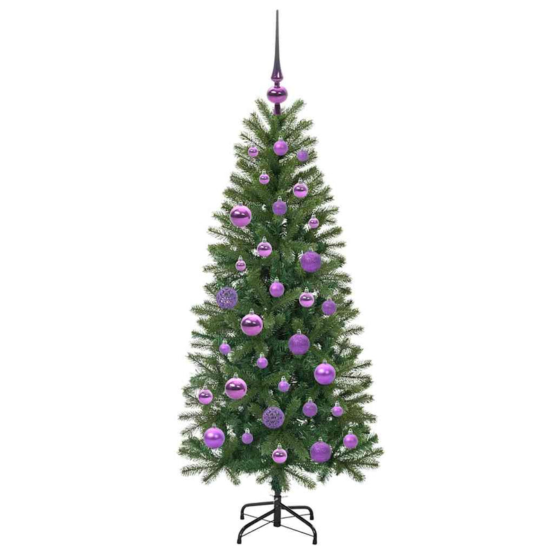 vidaXL Mű karácsonyfa 150 LED-del állvánnyal Zöld 120 cm PE és PVC