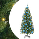 vidaXL Mű karácsonyfa 150 LED-del állvánnyal Zöld 120 cm PE és PVC
