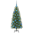 vidaXL Mű karácsonyfa 150 LED-del állvánnyal Zöld 120 cm PE és PVC