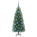 vidaXL Mű karácsonyfa 150 LED-del állvánnyal Zöld 120 cm PE és PVC