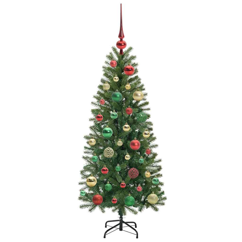 vidaXL Mű karácsonyfa 150 LED-del állvánnyal Zöld 120 cm PE és PVC