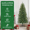 vidaXL Mű karácsonyfa 150 LED-del állvánnyal Zöld 150 cm PE és PVC