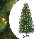 vidaXL Mű karácsonyfa 150 LED-del állvánnyal Zöld 150 cm PE és PVC