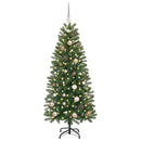 vidaXL Mű karácsonyfa 150 LED-del állvánnyal Zöld 150 cm PE és PVC
