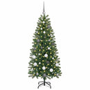 vidaXL Mű karácsonyfa 150 LED-del állvánnyal Zöld 150 cm PE és PVC