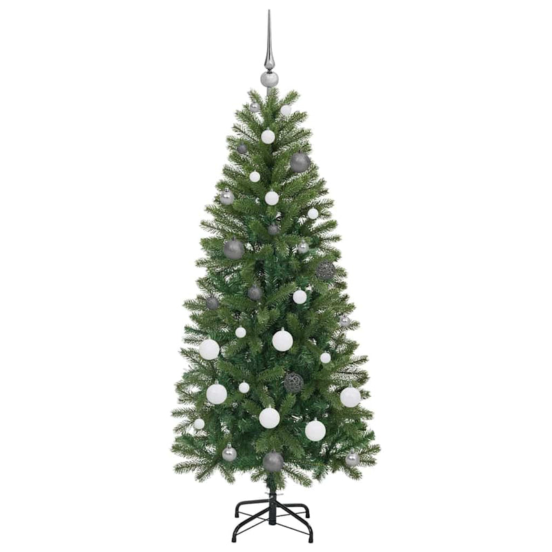 vidaXL Mű karácsonyfa 150 LED-del állvánnyal Zöld 150 cm PE és PVC