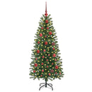 vidaXL Mű karácsonyfa 150 LED-del állvánnyal Zöld 150 cm PE és PVC