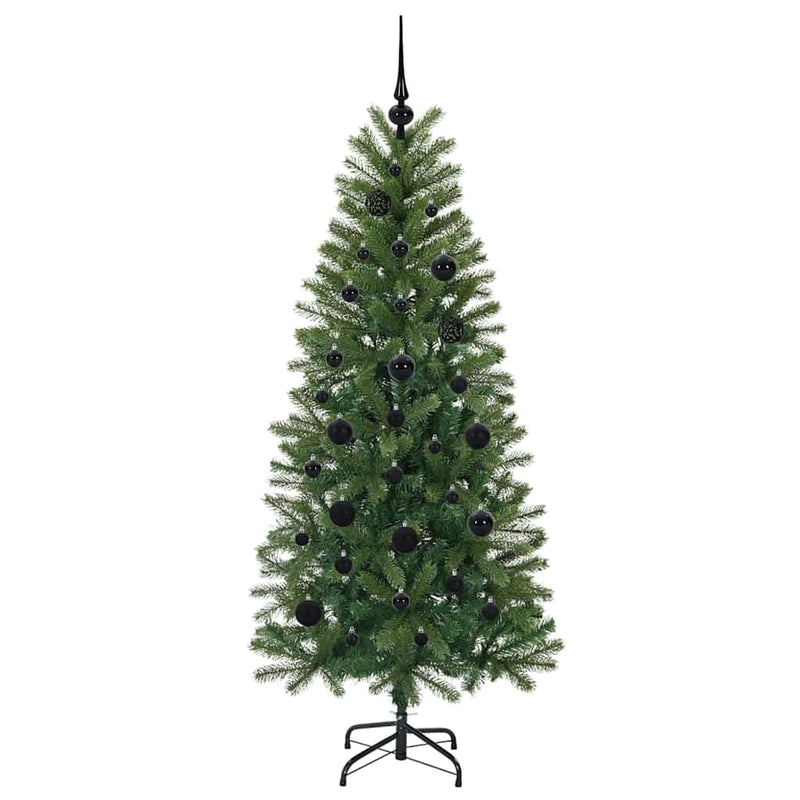 vidaXL Mű karácsonyfa 150 LED-del állvánnyal Zöld 150 cm PE és PVC